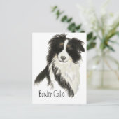 Border Collie Hond Huisdier Dier Briefkaart (Staand voorkant)
