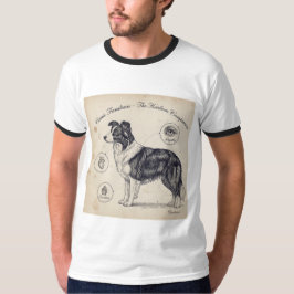 Border Collie  Hond Illustratie T-Shirt