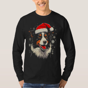 Border Collie Hond Kerstmis T-shirt