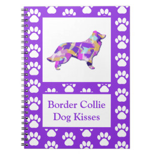 Border Collie Hond Kisses Silhouette Leuke PPY&B Notitieboek