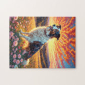 Border Collie-hond Legpuzzel (Horizontaal)