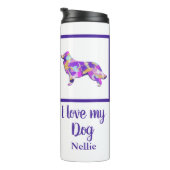 Border Collie Hond Leuk Silhouet PPY&B Thermosbeker (Geroteerd rechts)