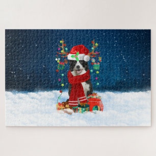 Border Collie hond met kerstcadeaus Legpuzzel