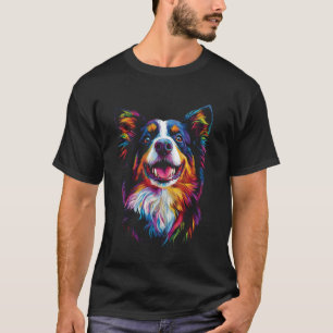 Border Collie Hond Pop Art T-shirt