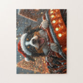 Border Collie Hond Roller Coaster Kerstmis Legpuzzel (Verticaal)