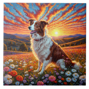 Border Collie Hond Tegeltje