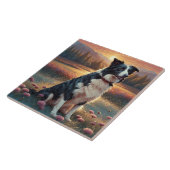 Border Collie Hond Tegeltje (Zijkant)