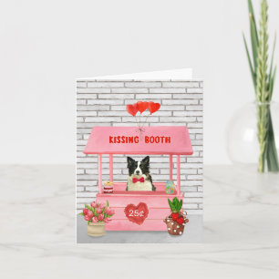 Border Collie Hond Valentijnsdag Kusstand Kaart