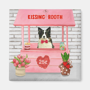 Border Collie Hond Valentijnsdag Kusstand Magneet