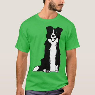 Border Collie Hond Zittend T-shirt