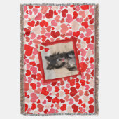 Border Collie Hondenharten Gooi Deken (Voorkant Verticaal)