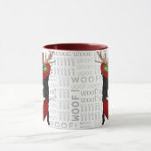 Border Collie Hondenliefhebber kerstfeestdag Mok (Midden)