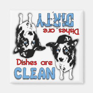 Border Collie Hondenliefhebbers Dishwaser Magnet Magneet
