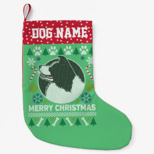 Border Collie Hondenras Ugly KerstSweater Kleine Kerstsok
