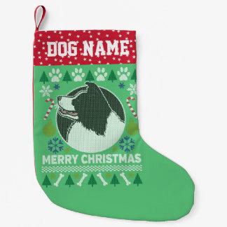 Border Collie Hondenras Ugly KerstSweater Kleine Kerstsok