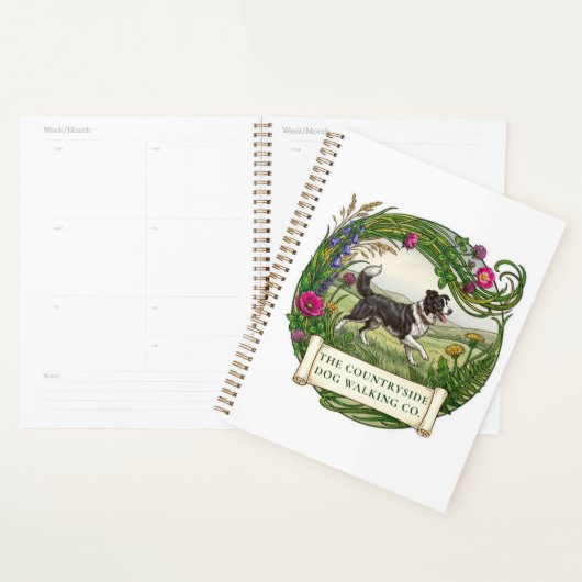 Border Collie Hondenuitlater Aangepaste Planner Ag (Display)