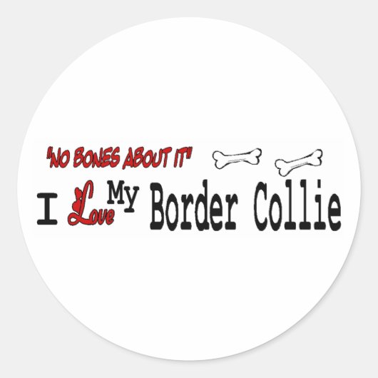 Border Collie (I Love) Sticker (Voorkant)