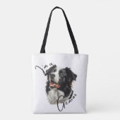 Border Collie - Ik ben een Genius Canvas tas (Achterkant)