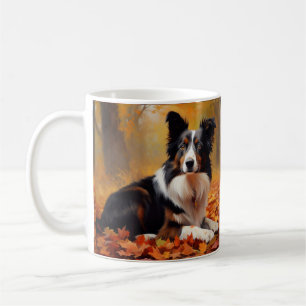 Border Collie in de herfst laat Herfst inspireren Koffiemok