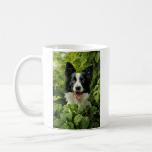 Border Collie in groen Koffiemok