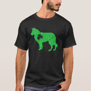 Border Collie Irish Clover St Patrick Day Leprecha T-shirt