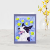 Border Collie Kaart - "Magpie's Gold" (Gele Bloem)