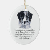 Border Collie Keepsakes Keramisch Ornament (Rechts)