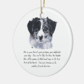 Border Collie Keepsakes Keramisch Ornament (Links)