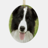 Border Collie Keramisch Ornament (Rechts)