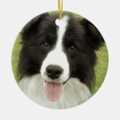 Border Collie Keramisch Ornament (Voorkant)