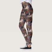 Border Collie Kerst Feestelijke Periode Leggings (Links)