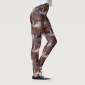 Border Collie Kerst Feestelijke Periode Leggings (Rechts)