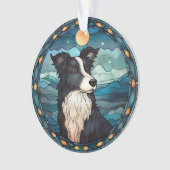 Border Collie Kerst Ornament (voorkant)