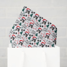 Border Collie Kerst Tissuepapier