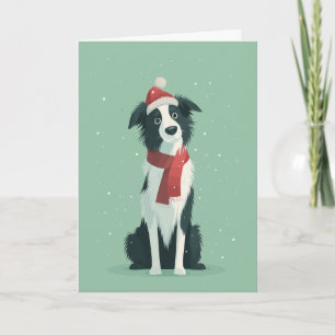 Border Collie Kerstgroet Kaart