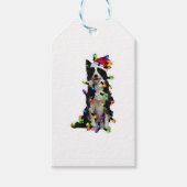 Border Collie Kerstkerstkerstkerstman Funny Dog Lo Cadeaulabel (Voorkant)