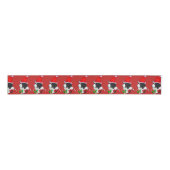 Border Collie KerstMerry Grosgrain Lint (Voorkant)