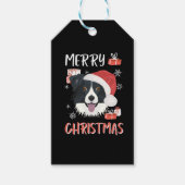 Border Collie Kerstmis Cadeaulabel (Voorkant)