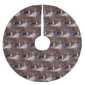 Border Collie Kerstmis Feestelijk Seizoen Kerstboom Rok (Voorkant)