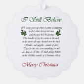 Border Collie Kerstmis Groeten Ornament Kaart (Achterkant)