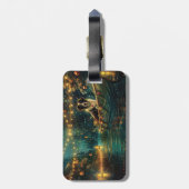 Border Collie kerstvakantie Bagagelabel (Achterkant verticaal)