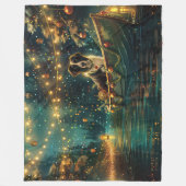 Border Collie kerstvakantie Fleece Deken (Voorkant)