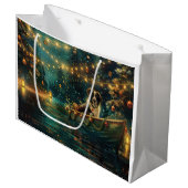 Border Collie kerstvakantie Groot Cadeauzakje (Voorkant Gekanteld)