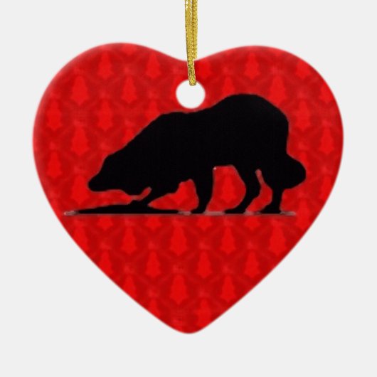 Border Collie kerstversiering Keramisch Ornament (Voorkant)