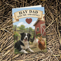 Border Collie Kippen Schuur Hooi Vader Vaderdag