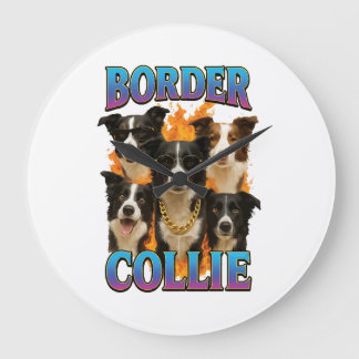 Border Collie Kopie Grote Klok