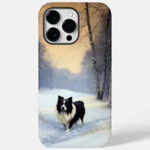 Border Collie Laat het sneeuwen Kerstmis Case-Mate iPhone 14 Pro Max Hoesje