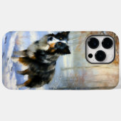 Border Collie Laat het sneeuwen Kerstmis Case-Mate iPhone Case (Achterkant (horizontaal))