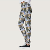 Border Collie Laat het sneeuwen Kerstmis Leggings (Links)