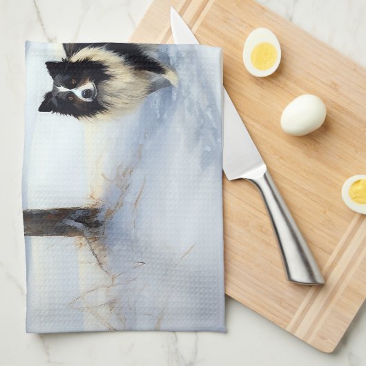 Border Collie Laat het sneeuwen Kerstmis Theedoek (Quarter Fold)